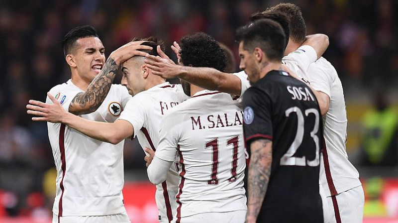 Roma atzīmē vārtu guvumu
Foto: Imago/Scanpix