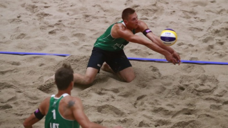 Mārtiņš Pļaviņš un Haralds Regža
Foto: FIVB.com