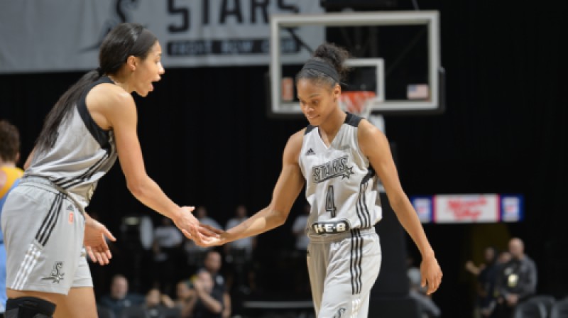 Četrkārtējā NCAA čempione Moraija Džefersone: divas sezonas Sanantonio
Foto: San Antonio Stars