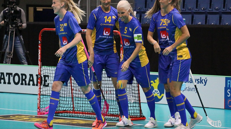 Zviedrijas izlase turnīra ievadā nav sastapusies ar problēmām
Foto: IFF Floorball