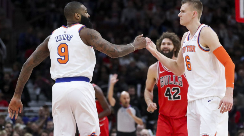 Kails O'Kvins un Kristaps Porziņģis 
Foto: Chicago Tribune / TNS / Sipa USA / Scanpix