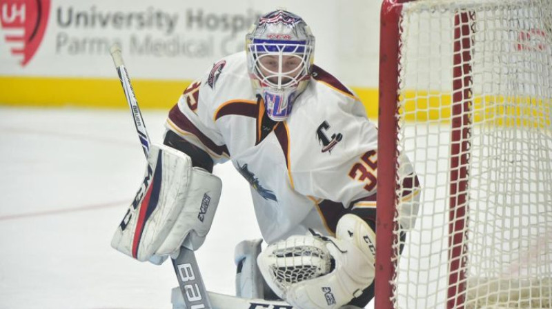 Matīss Kivlenieks. Foto: John Saraya/Cleveland Monsters