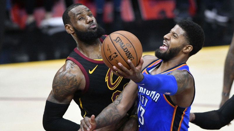 Lebrons Džeimss un Pols Džordžs
Foto: USA Today Sports