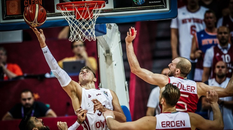 Mārtiņš Meiers "EuroBasket 2017" spēlē pret Turciju
Foto: Basket.lv