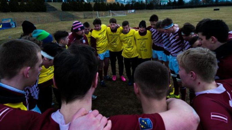 Latvijas U18 regbija izlase Eiropas čempionātā
Foto: eurorugby2018.pl