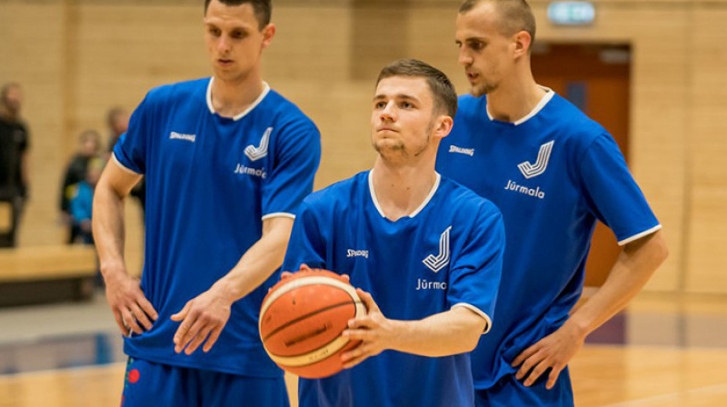 Dāvis Klegeris basketbola kluba ''Jūrmala'' rindās. Foto: Ivars Kezbers