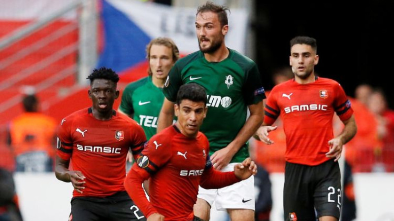 "Rennes" un "Jablonec" futbolisti. Foto: Reuters/Scanpix