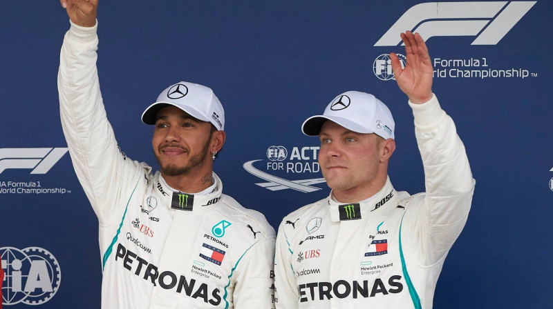 Lūiss Hamiltons un Valteri Botass. Foto: Mercedes-AMG Petronas Motorsport