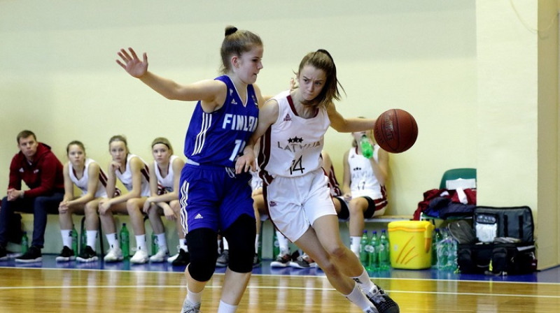 Marta Leimane: 12 punkti uzvarā pār Somijas U16 izlasi. Foto: Siim Semiskar, basket.ee