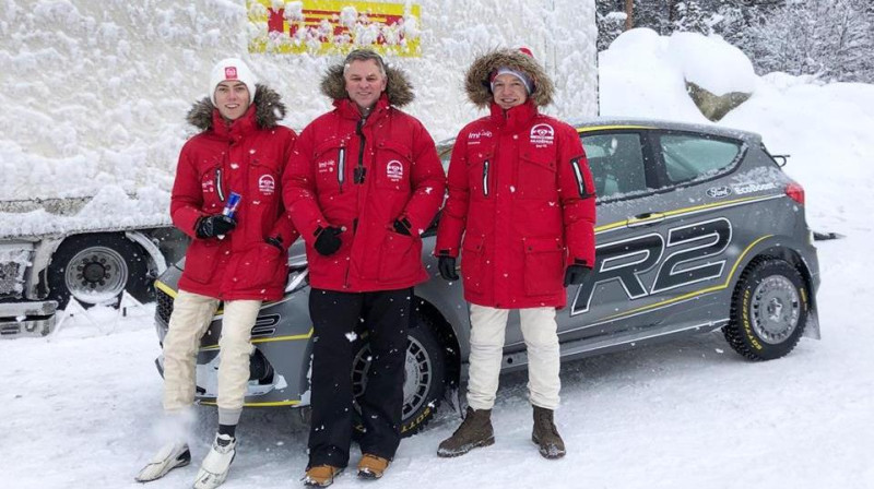 Mārtiņš Sesks, Uldis Briedis un Krišjānis Caune
Foto: Martins Sesks Rally