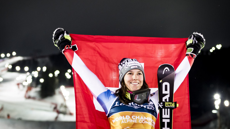 Vendija Holdenere - divkārtēja pasaules čempione. Foto: EPA/Scanpix.