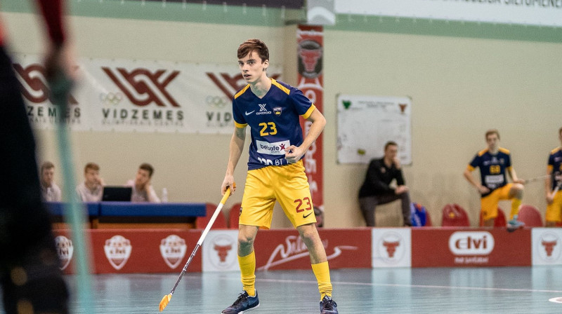 Kristers Eglītis vakar aizvadīja vienu no labākajām spēlēm pēdējo sezonu laikā
Foto: Floorball.lv