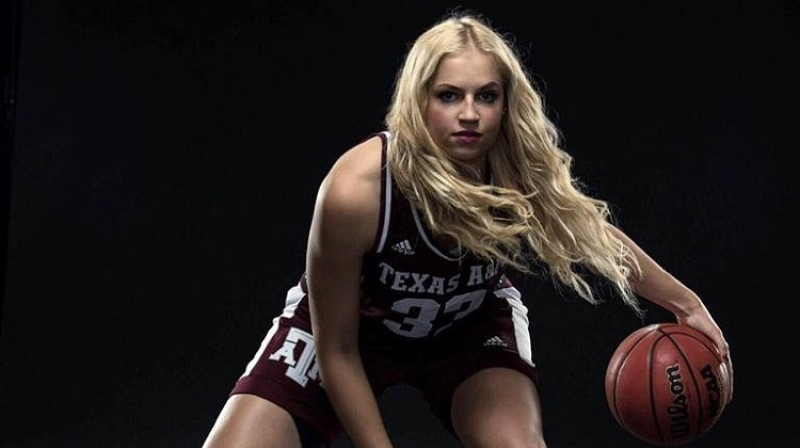 Anna Dreimane: trešā latviešu basketboliste, kura brauks uz NCAA čempionāta "Sweet 16". Foto: Texas A&M