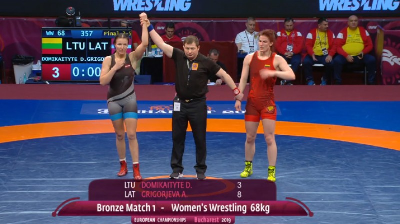 Anastasija Grigorjeva uzvar EČ bronzas mačā. Foto: United World Wrestling