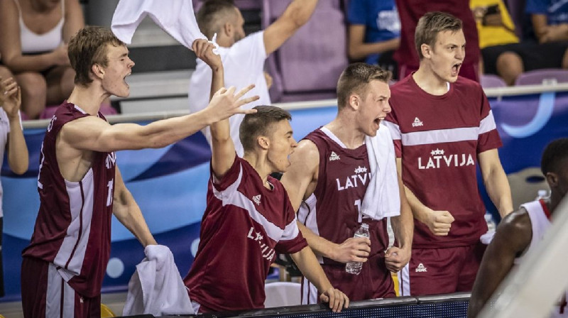 Latvijas U19 puišu izlase. Foto: FIBA