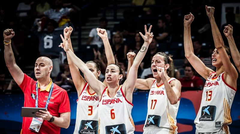 Spānijas basketbolistes: ceturtais Eiropas pusfināls pēc kārtas. Foto: FIBA