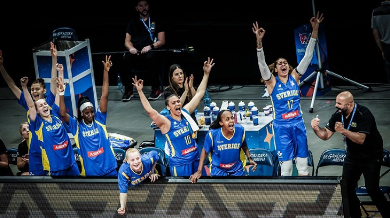 Zviedrijas basketbolistes. Foto: FIBA