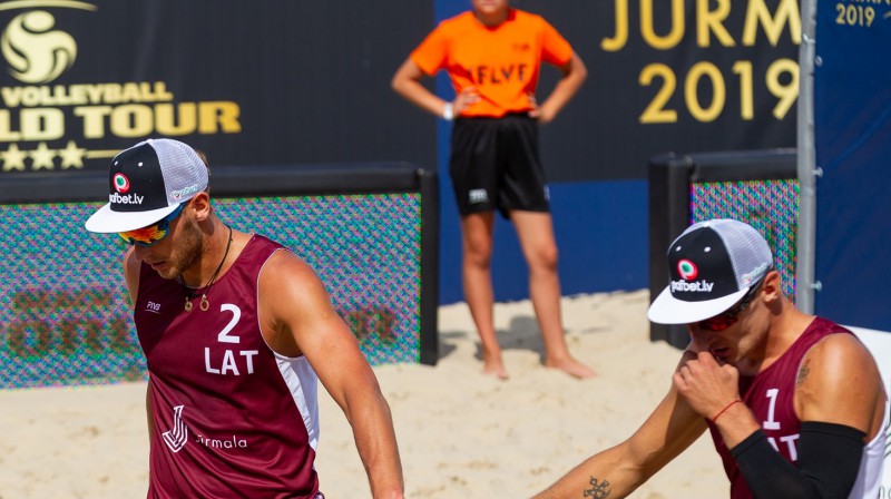 Edgars Točs un Mārtiņš Pļaviņš. Foto: Jurmala.Beachvolley