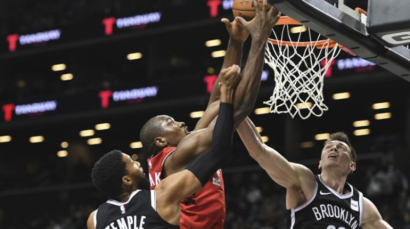 Rodions Kurucs spēlē pret Toronto. Foto: AP/Scanpix