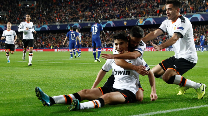 "Valencia" futbolisti. Foto: Sergio Perez/Reuters/Scanpix