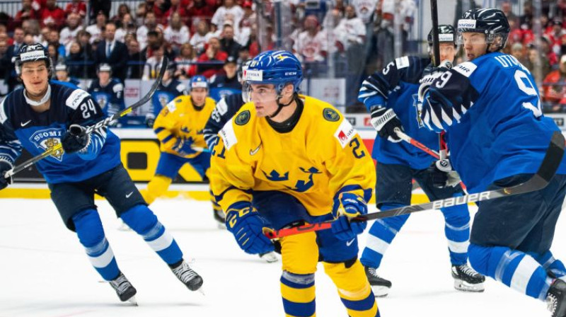 Zviedrijas hokejists Nils Heglanders. Foto: imago images/Bildbyran/Scanpix