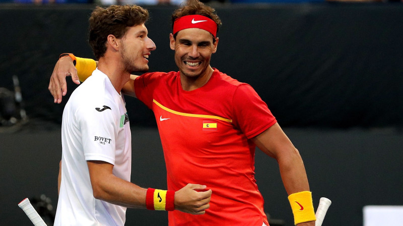 Pablo Karenjo Busta un Rafaels Nadals. Foto: EPA/Scanpix