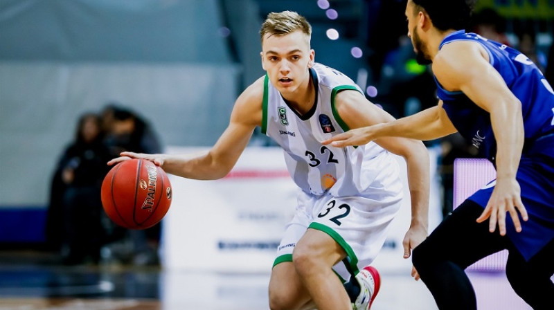 Artūrs Žagars Eirokausa spēlē pret "Andorra". Foto: EuroCup