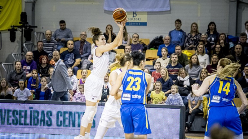 Megana Hafa spēlē pret "Castors Braine". Foto: Renārs Koris