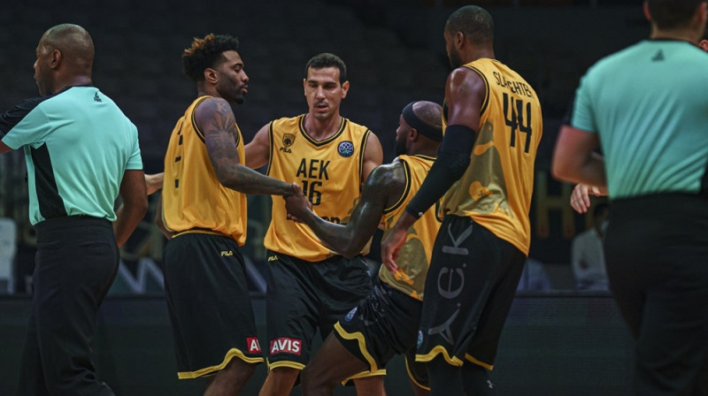 Atēnu AEK basketbolisti. Foto: FIBA