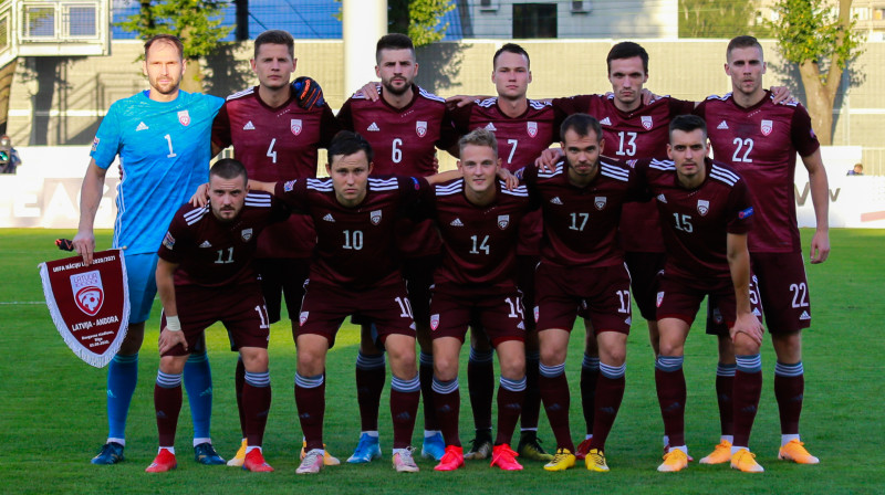 Latvijas futbola izlase. Foto:LFF