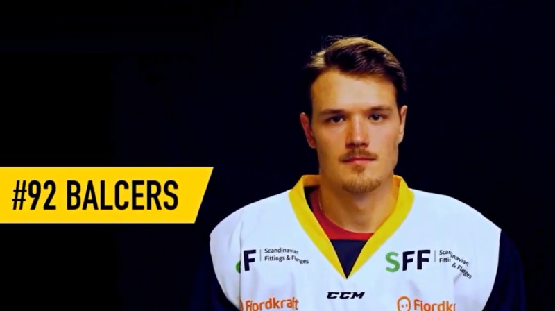 Rūdolfs Balcers. Foto: Stavanger Oilers