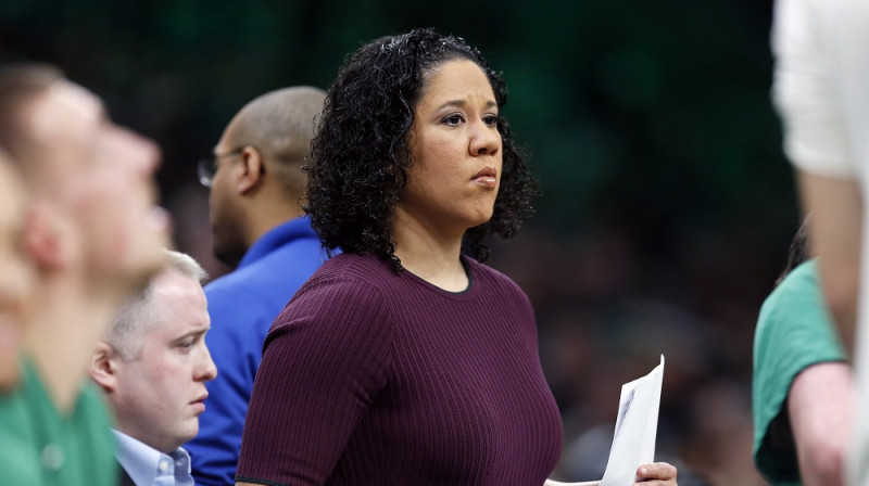 Kara Lousone 2020. gada sezonā bija Bostonas "Celtics" galvenā trenera asistente. Foto: AP/Scanpix