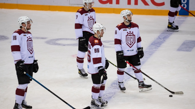 Rīgas "Dinamo" hokejisti. Foto: Artūrs Stabulnieks/dinamoriga.lv