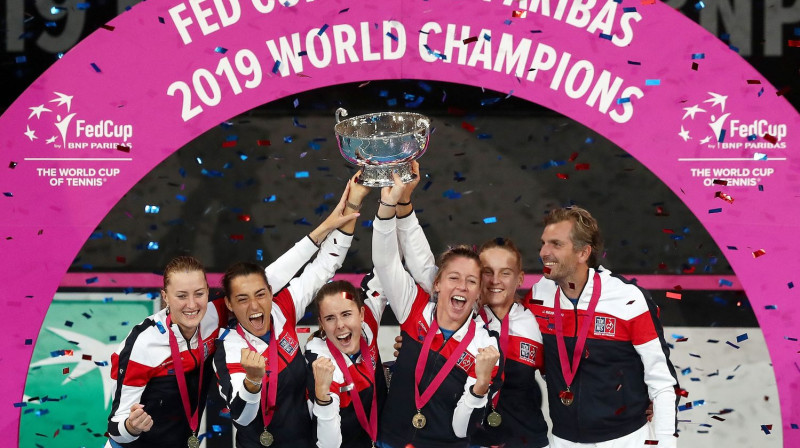 Pēdējā "Fed Cup" čempione Francija. Foto: EPA/Scanpix