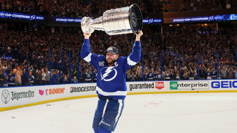 "Lightning" kapteinis Stīvens Stemkoss. Foto: USA Sports Today/Scanpix