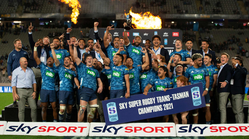 2021. gada "Super Rugby" čempioni, Oklendas "Blues", Foto:AFP/Scanpix