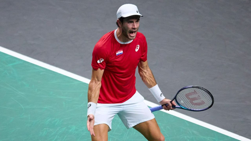 Horvātu tenisists Borna Čoričs. Foto: Davis Cup