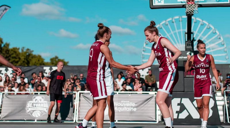 Latvijas 3x3 sieviešu izlase. Foto: FIBA