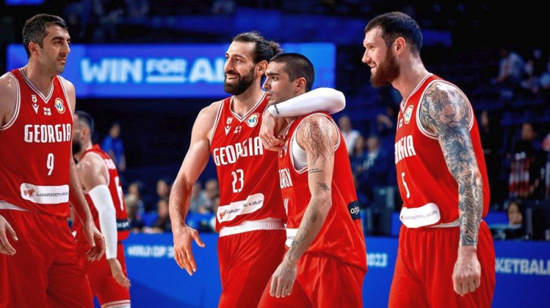 Gruzijas valstsvienības basketbolisti. Foto: FIBA