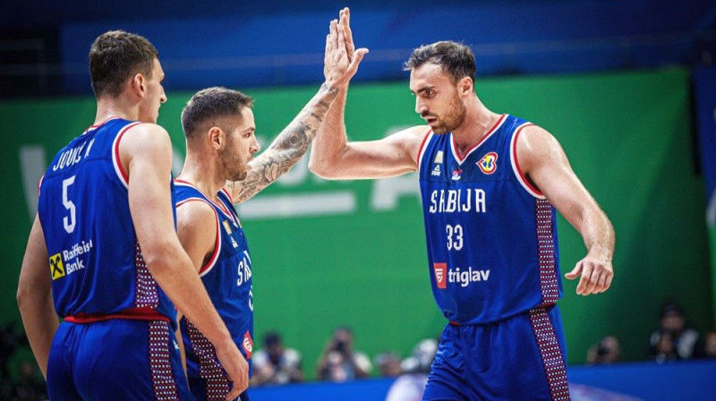 Serbijas valstsvienības basketbolisti. Foto: FIBA