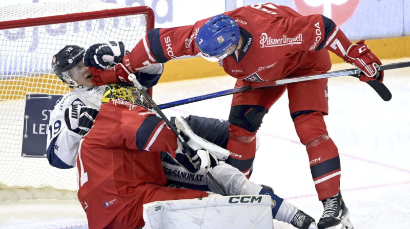 Mirklis no Somijas un Čehijas valstsvienību spēles. Foto: Emmi Korhonen/Lehtikuva/AP/Scanpix