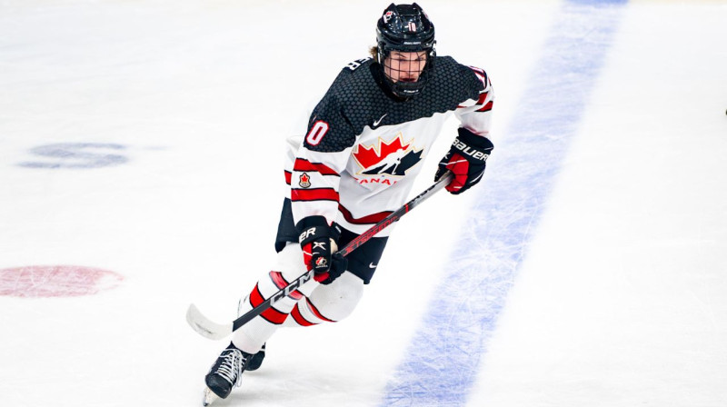 Kanādas Rietumu komandas uzbrucējs Leins Lūmers. Foto: Hockey Canada