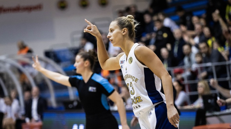 Kitija Laksa 2024. gada 17. janvārī. Foto: EuroLeague Women