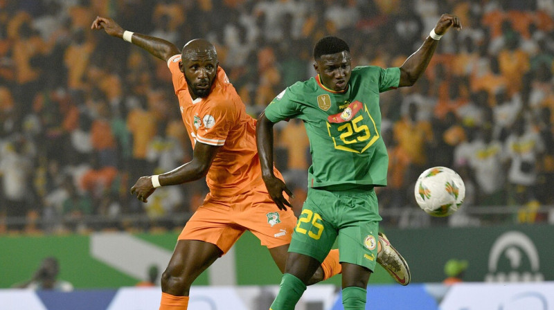 Mirklis no Senegālas un Kotdivuāras spēles. Foto: CAF