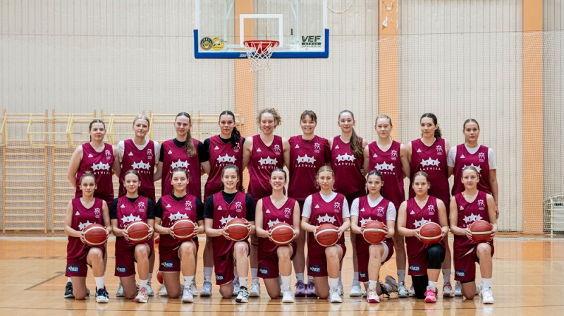 Latvijas U20 izlases kandidātes. Foto: LBS