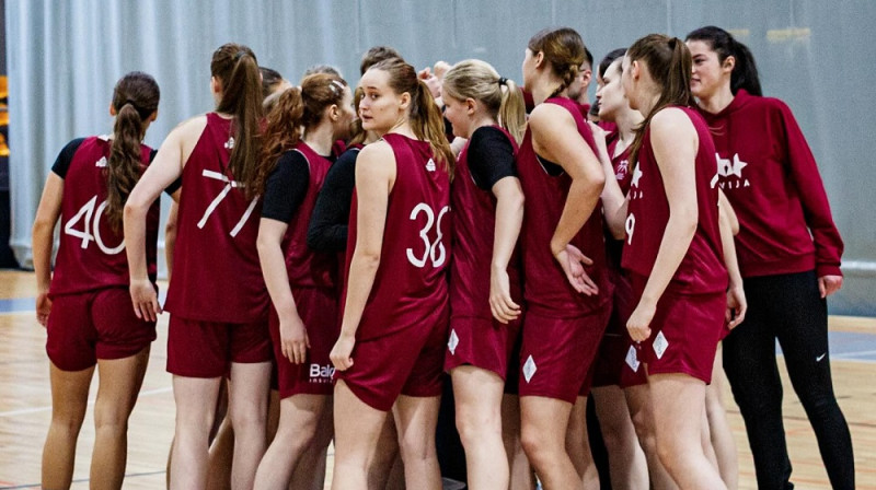 Latvijas U18 meitenes. Foto: LBS