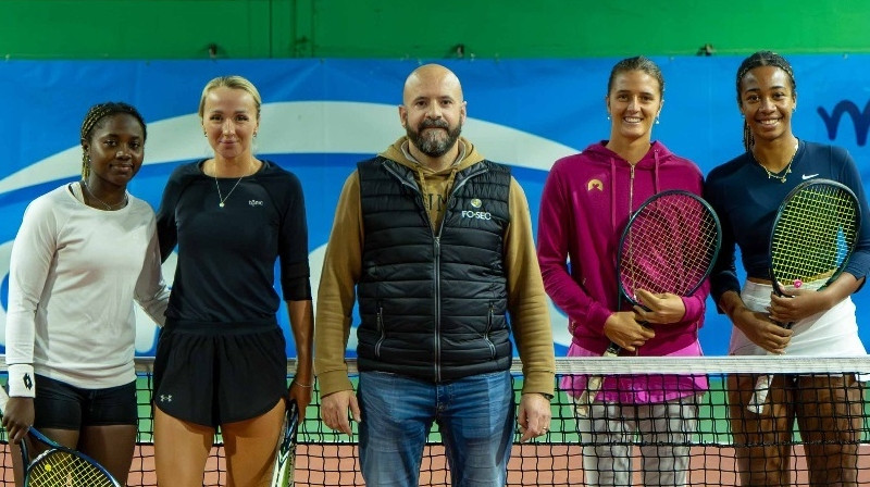 Sada Nahimana, Diāna Marcinkēviča, Kamilla Rozatello, Taira Grānta. Foto: Nicolas Averty / Engie Open Nantes Atlantique