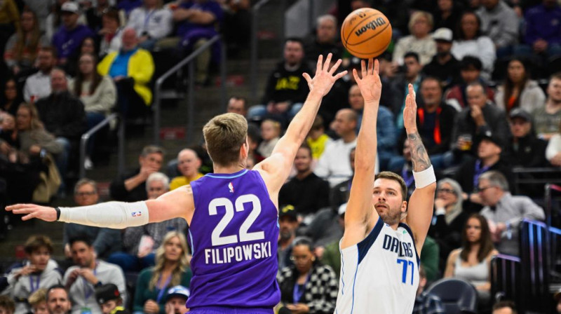 Luka Dončičs uzbrukumā. Foto. AFP. Scanpix