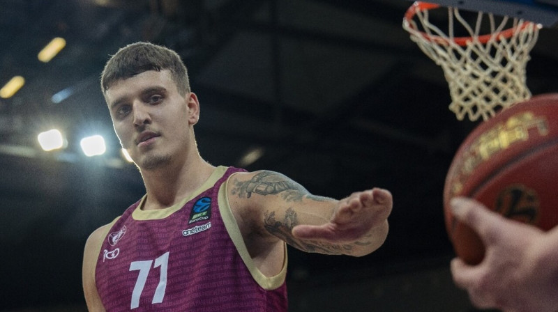 Pauļus Danušēvičs šovakar guva 13 punktus un tika pie sešām atlēkušajām bumbām. Foto: BC Lietkabelis Panevėžys