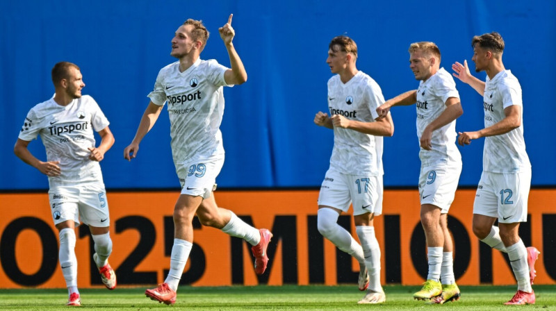 Mirklis pēc Raimonda Kroļļa vārtu guvuma. Foto: FC Slovan Liberec